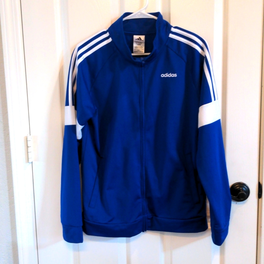 Adidas blue track jacket Zip-up.